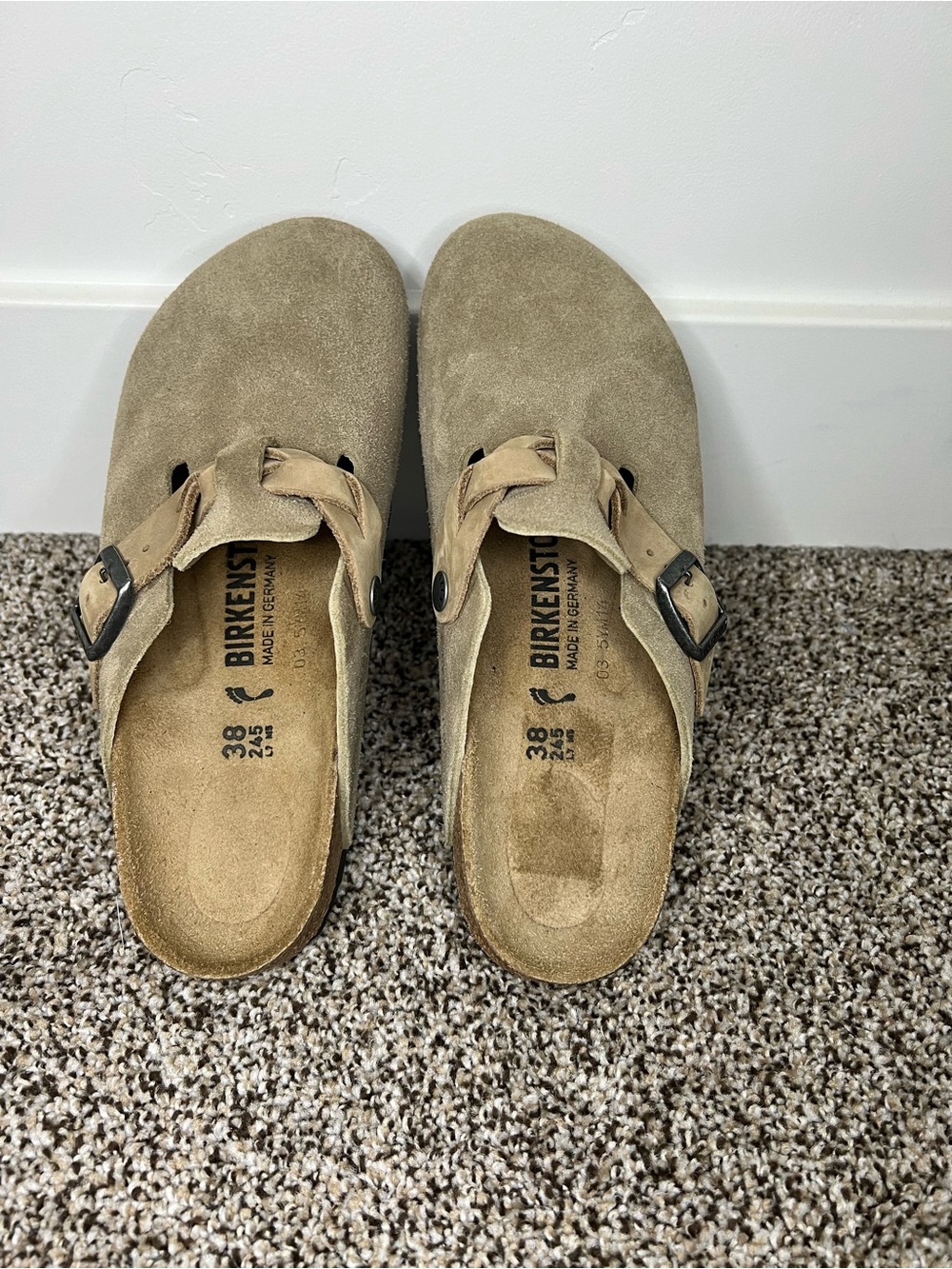 Birkenstock Women's Boston Braided Suede Clogs with Buckle
